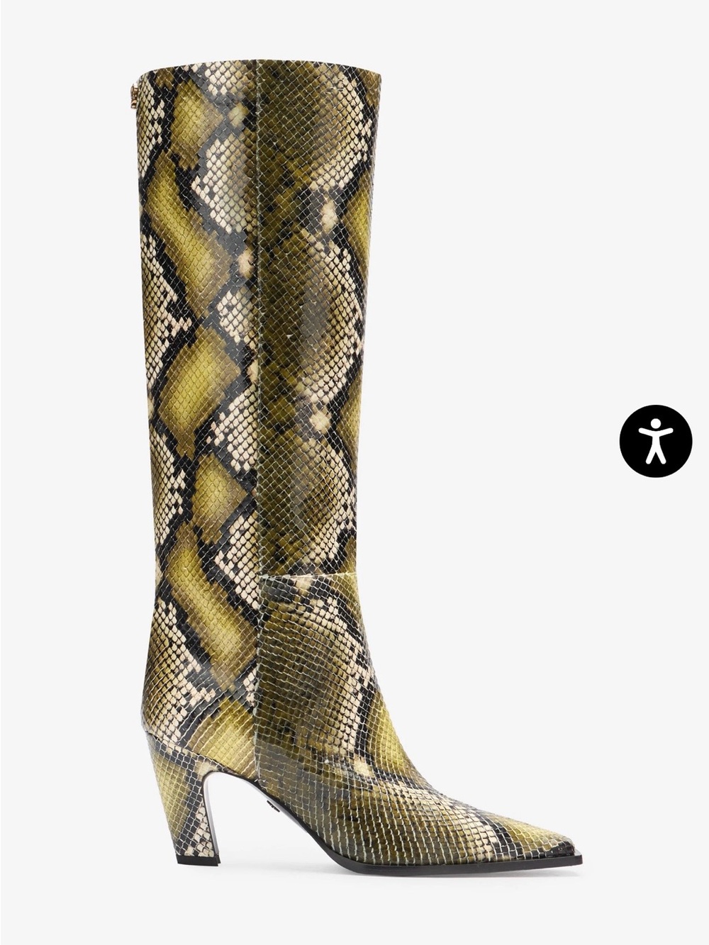 Roberto Cavalli Snakeskin Print Knee High Leather Boots US 10 EU 40 NWT $1720